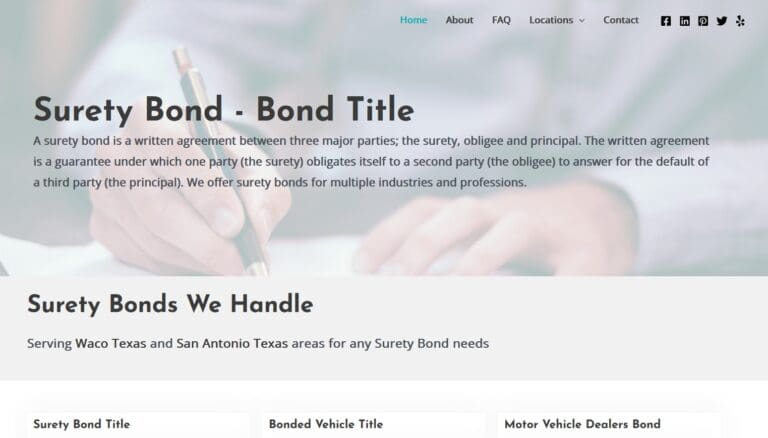 Surety Bonds Waco Texas